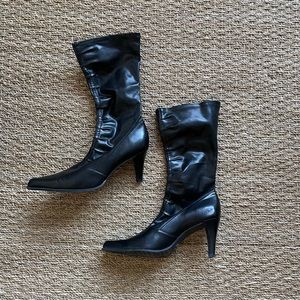 Vintage style Franco sarto tall heeled pointed toe boots